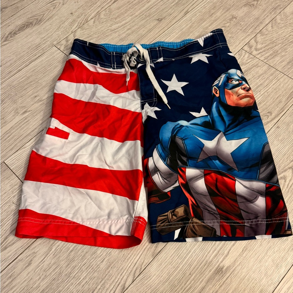 Captain America Swim Trunks